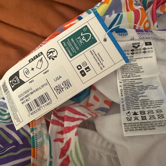 ARENA Allover Pro Back Plus One Piece swimsuit NWT - Picture 5 of 6